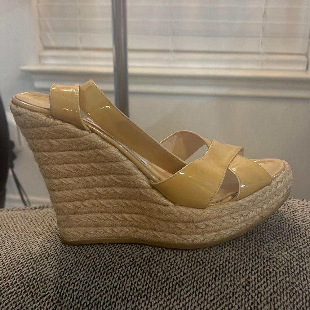 Jimmy Choo beige wedges sandals🥰